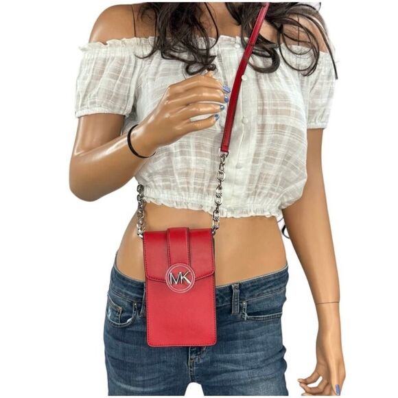Michael Kors Carmen Small North South Phone
Crossbody Bright Red - Picture 2 of 13